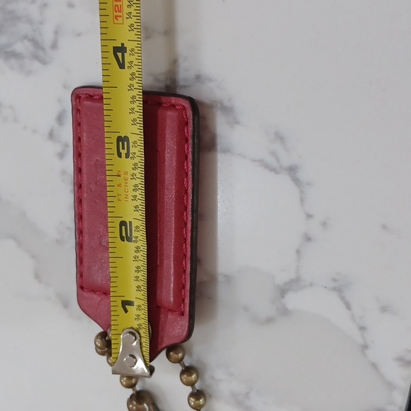 Coach Handbags - Coach Large Red Hangtag With Large Ball Chain